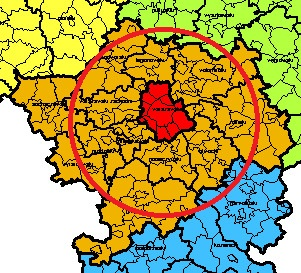 Region Centralny (odległość: 1h/45km)